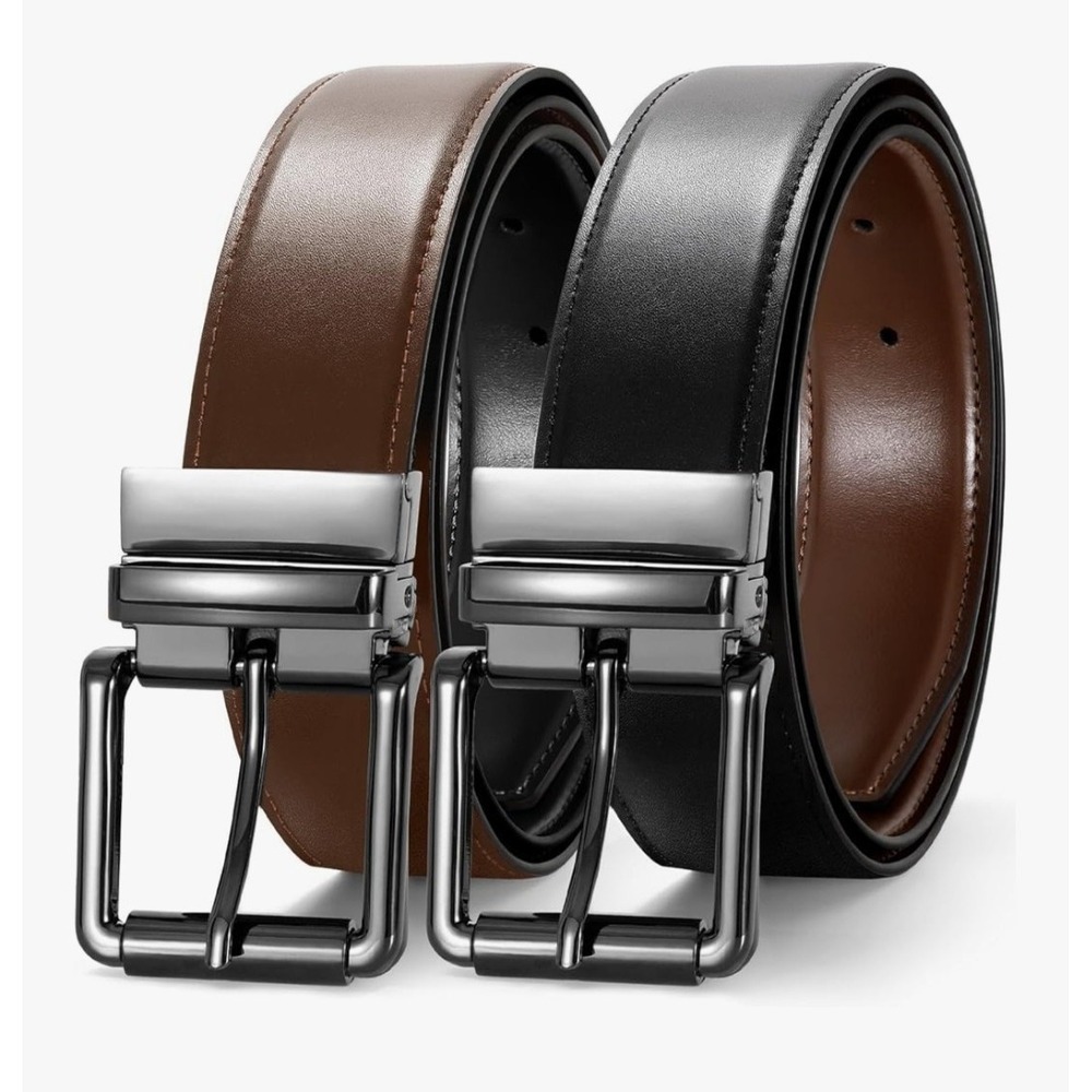 JASGOOD‎ Men's Belt, Reversible Leather Belts for Men for Dress Pants 45-48"